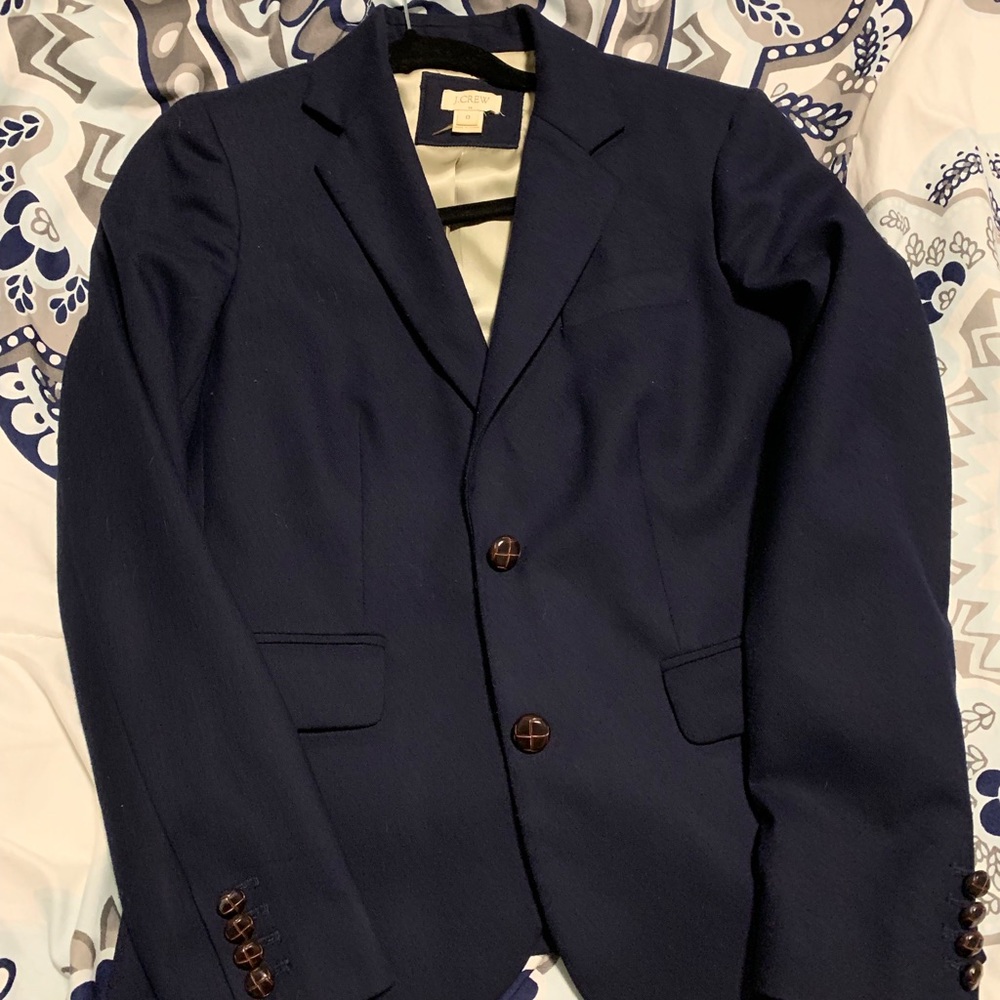 Jcrew navy wool blazer